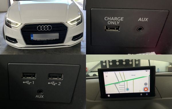 Instalare Port USB Activare Android Auto Apple CarPlay Audi A3 8V