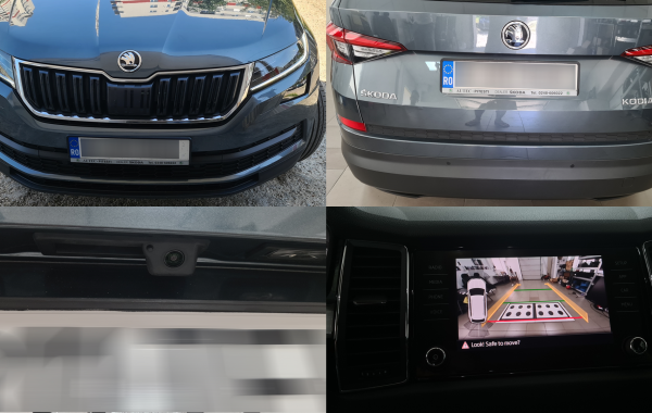Skoda Kodiaq 2018 Instalare Camera Originala Marsarier Spate Highline cu linii de ghidaj