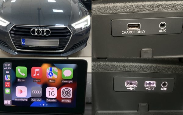 Instalare Port USB Activare Apple Carplay Android Auto Audi A4 B9