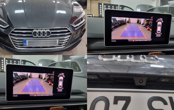 Audi A5 F5 2018 Instalare Camera Originala Marsarier Spate Highline cu linii de ghidaj