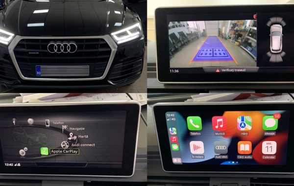 Instalare Camera Spate Marsarier USB Cu 2 Sloturi Apple Carplay Android Auto Audi Q5 FY