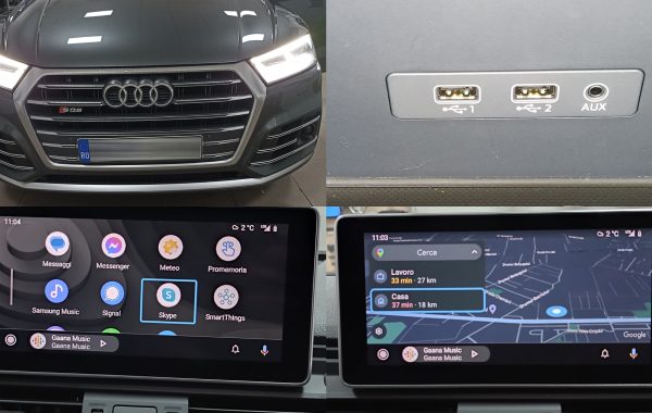 Instalare Port USB Cu 2 Sloturi Apple Carplay Android Auto Audi Q5 2018