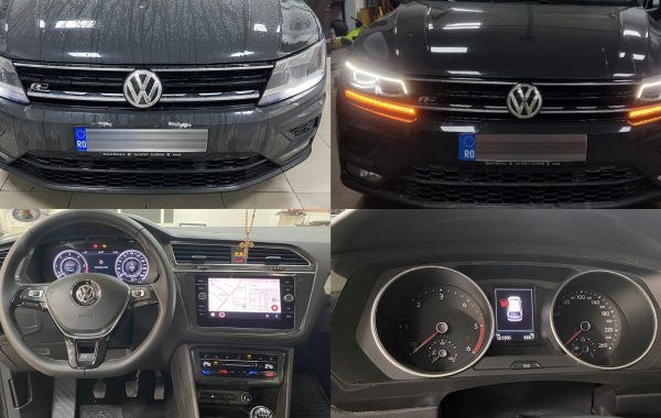 Instalare Faruri Full LED Ceasuri Digitale Bord Digital VW Tiguan 2 AD1