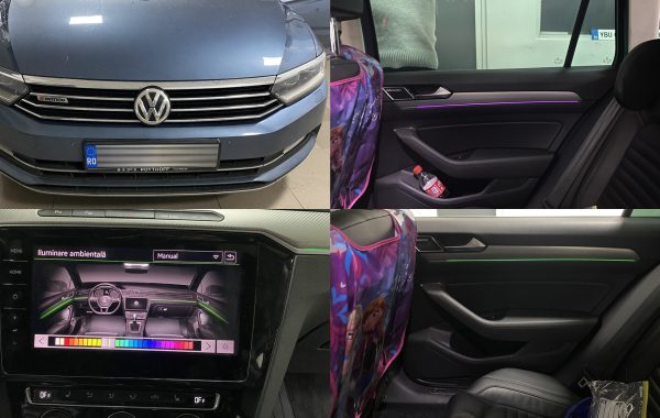 Instalare Lumini Ambientale Fata Spate Originale VW Passat B8