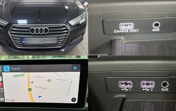 Instalare Port USB Cu 2 Sloturi Apple Carplay Android Auto Whatsapp Google Maps Audi A4 B9