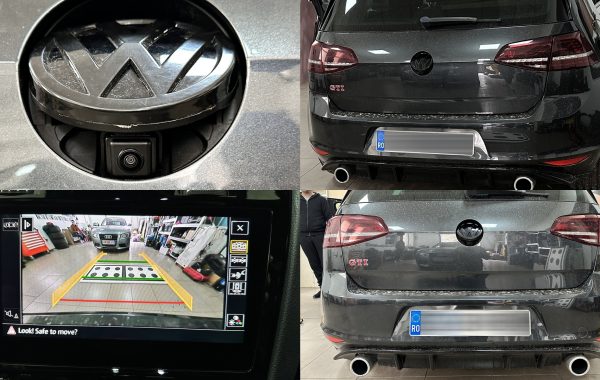 Montare Instalare Camera Spate Marsarier Highline OEM Flip In Emblema VW Golf 7 VII