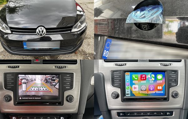 Instalare Montare Camera Marsarier Flip In Emblema OEM Apple Carplay Android Auto VW Golf 7