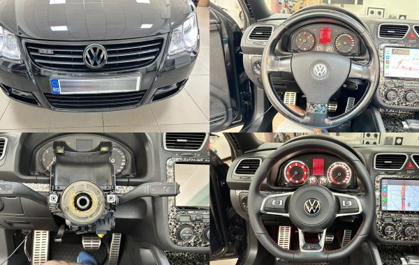 VW EOS 2008 Instalare Volan cu Comenzi VW Golf 7 GTI Calculator Coloana