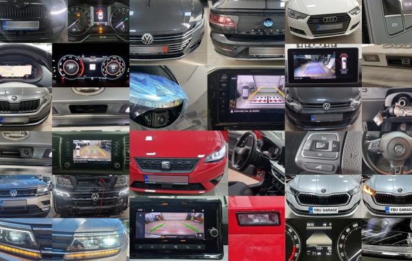Service reparatie montaj senzori parcare camera marsarier acc pilot automat tempomat ceasuri digitale navigatie VW Skoda Seat Audi