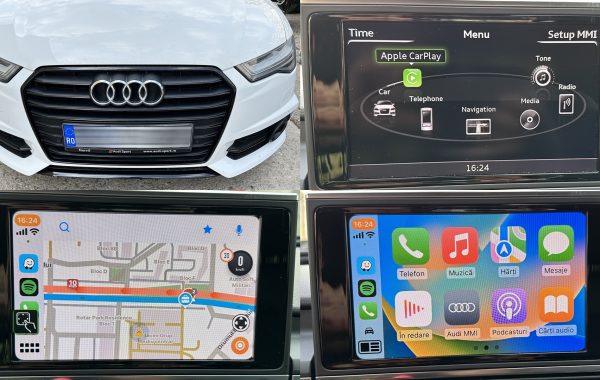 Activare Apple Carplay Android Audi Harti Waze Facebook Messenger Audi A6 C7