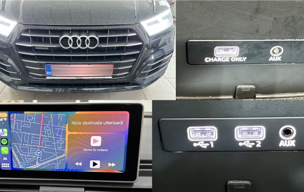 Instalare Montaj Port USB 2 Sloturi Activare Android Auto Apple Carplay Audi Q5 FY